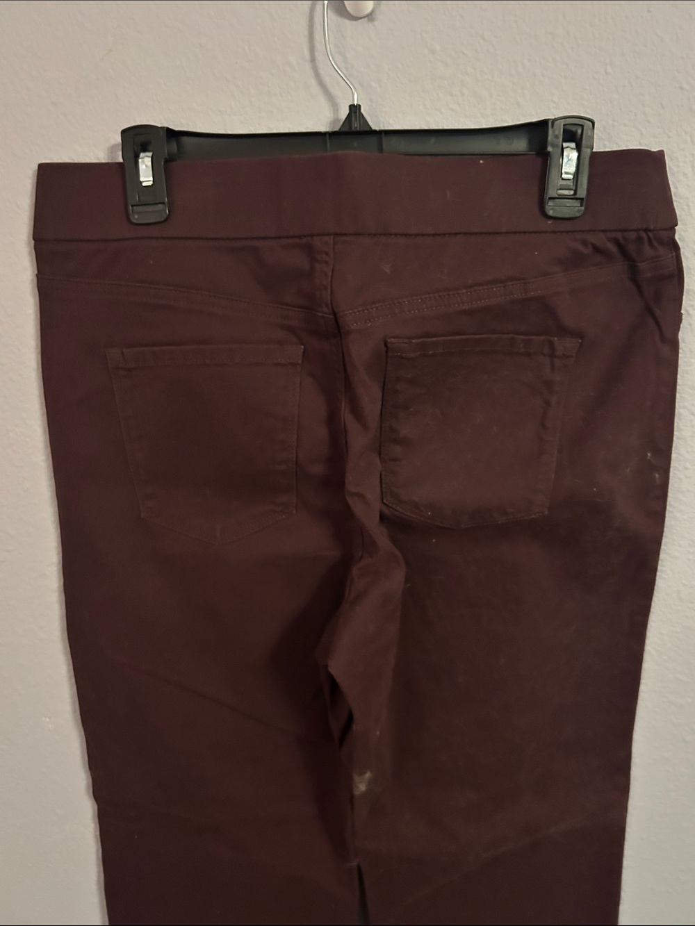 Nine West Heidi Pull-On Women Straight Slim Leg Pants Burgundy Size 10 - Picture 4 of 4
